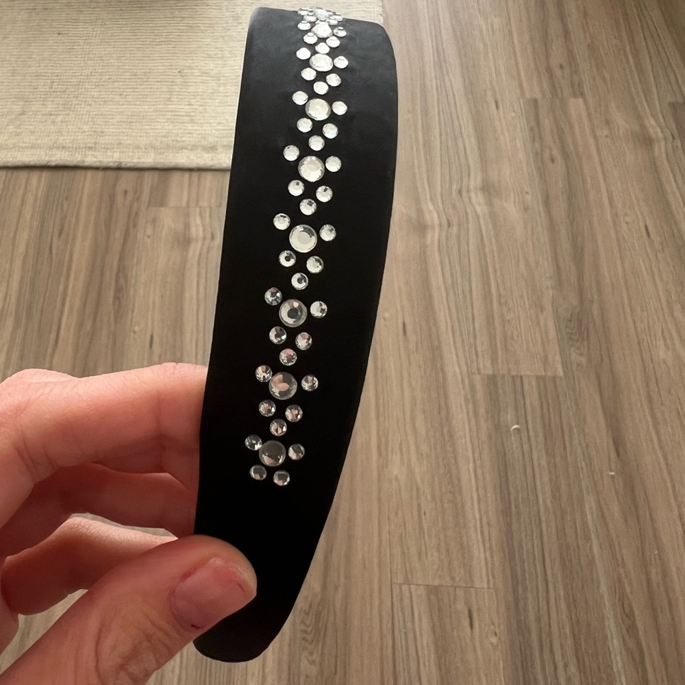 Draper James Black Rhinestone Headband